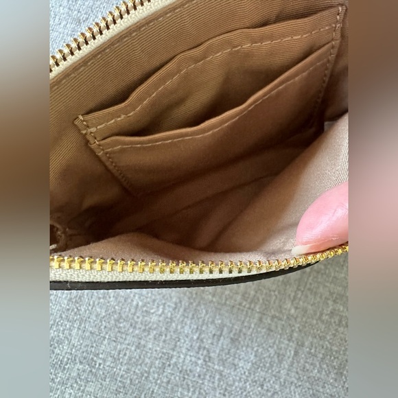 Coach Cream Wristlet with Christmas Ornament Print - Picture 2 of 2